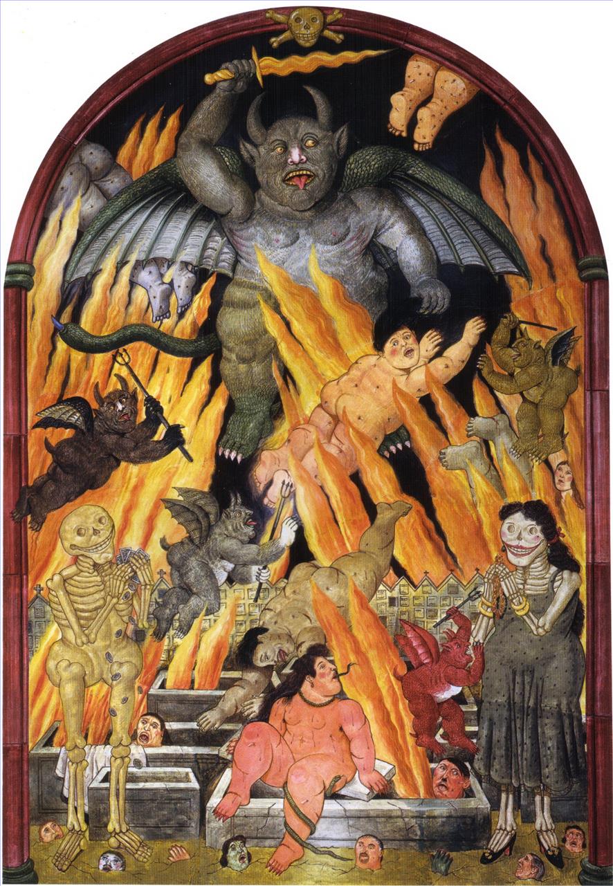 地獄の門 フェルナンド・ボテロ油絵